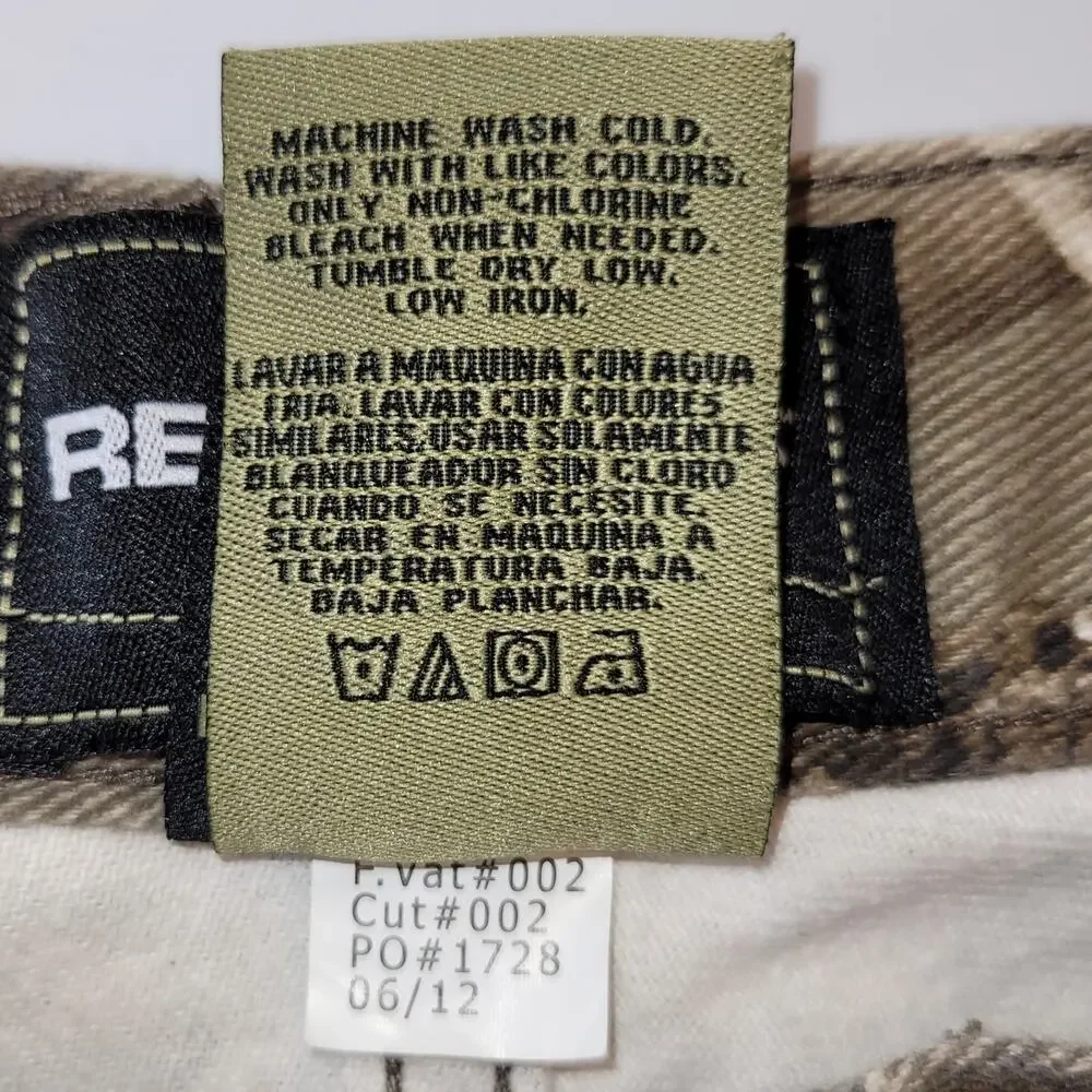 Realtree Camo Jeans Men's 38x32 Hunting Work Pants Double Knee Rugged Outdoor